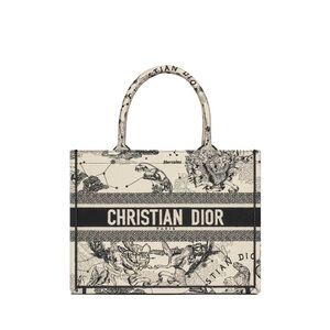 Book Tote Bag in Black and Cream